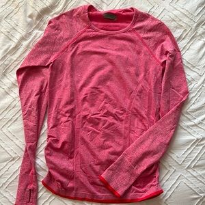 Hot pink Athleta long-sleeve